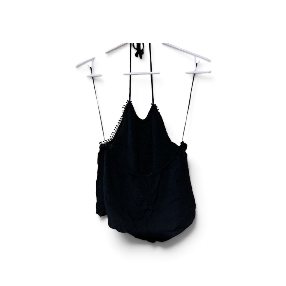 Women’s Ambiance Black Boho Halter Top